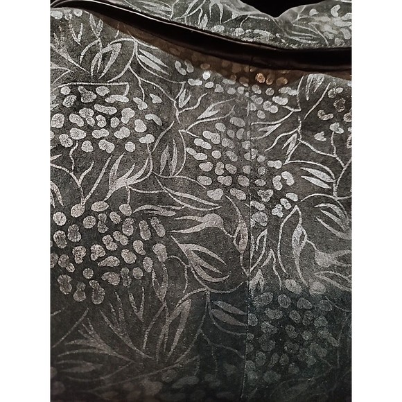 Vintage Pelle Studio Women's Black Leather‎ Suede Print Long Jacket Size 2X - Picture 9 of 9